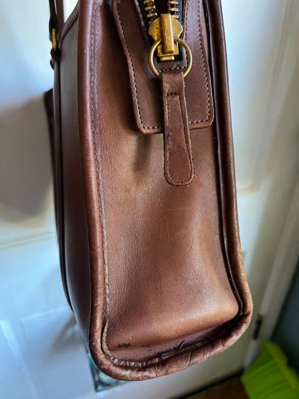 Coach Vintage 80s Shoulder Brief Bag Tote Leather 5230 Brown - Picture 14 of 14